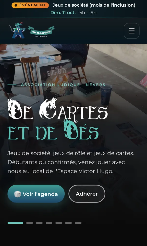 Accueil du site