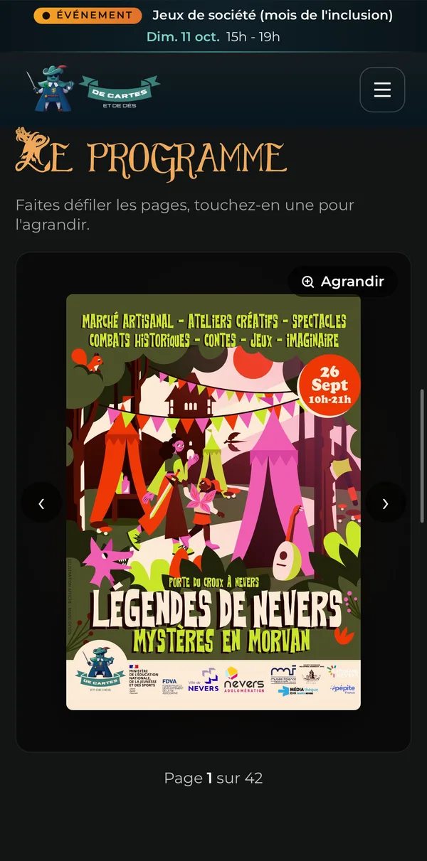 Étapes pour venir jouer